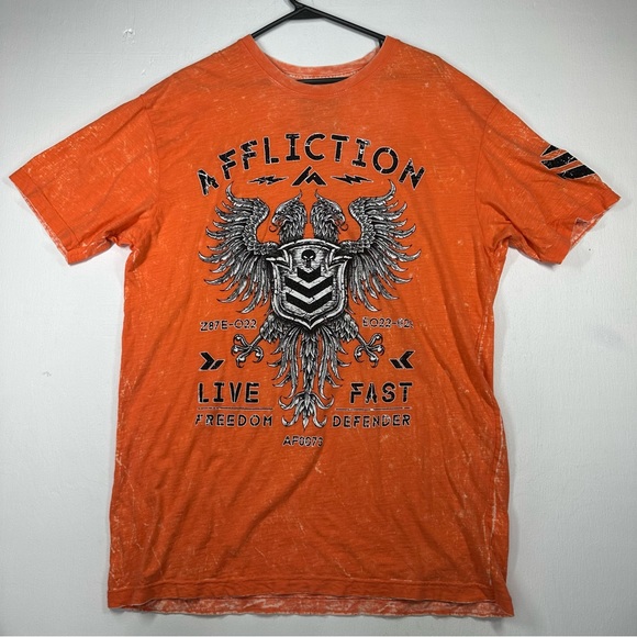 Affliction Mens Shirt Size 2XL Pullover  Freedom Defender Made In USA - Picture 1 of 15